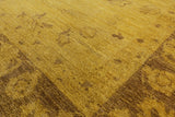 Gold Full Pile Overdyed Handmade Wool Rug - 5' 5" X 7' 4" - Golden Nile