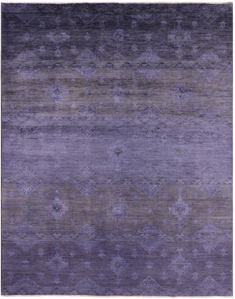 Full Pile Overdyed Hand Knotted Wool Rug - 6' 8" X 8' 0" - Golden Nile