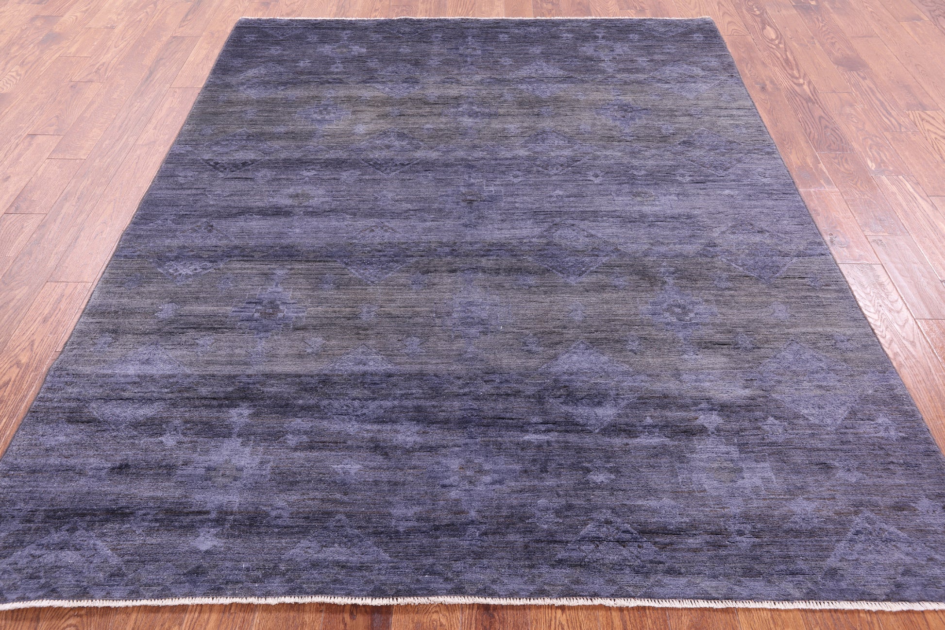Full Pile Overdyed Hand Knotted Wool Rug - 6' 8" X 8' 0" - Golden Nile