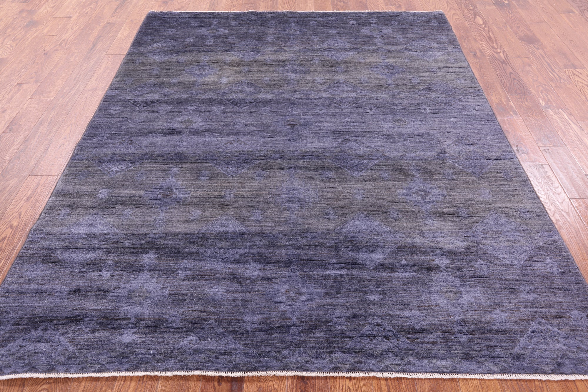 Full Pile Overdyed Hand Knotted Wool Rug - 6' 8" X 8' 0" - Golden Nile