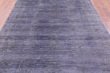 Grey Full Pile Overdyed Hand Knotted Wool Rug - 6' 8" X 9' 7" - Golden Nile