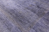 Grey Full Pile Overdyed Hand Knotted Wool Rug - 6' 8" X 9' 7" - Golden Nile