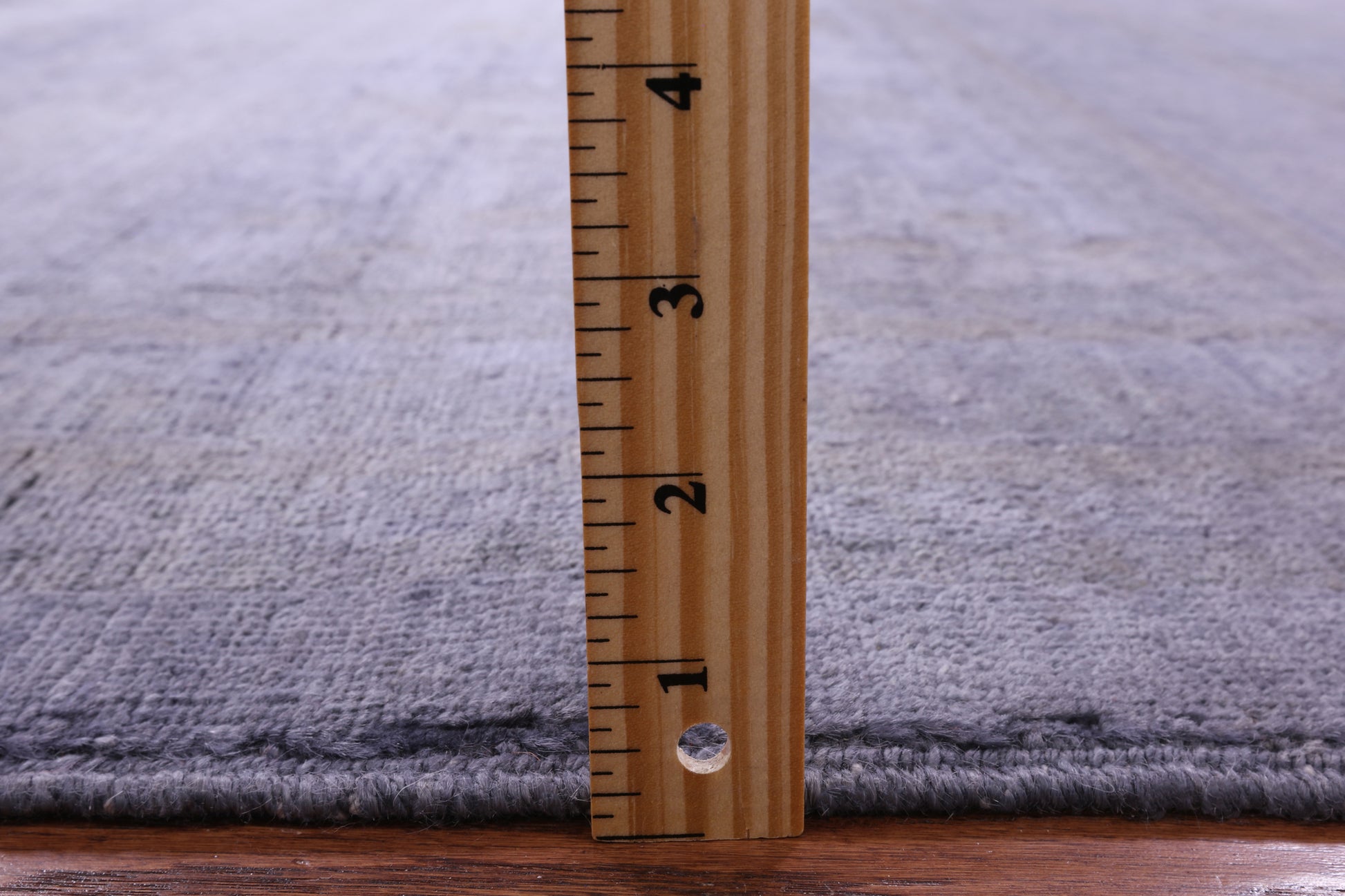 Grey Full Pile Overdyed Hand Knotted Wool Rug - 6' 8" X 9' 7" - Golden Nile