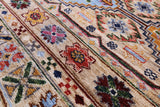 Khorjin Persian Gabbeh Hand Knotted Wool Rug - 5' 1" X 6' 8" - Golden Nile