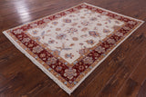 Ivory Persian Tabriz Handmade Wool Rug - 4' 10" X 6' 7" - Golden Nile