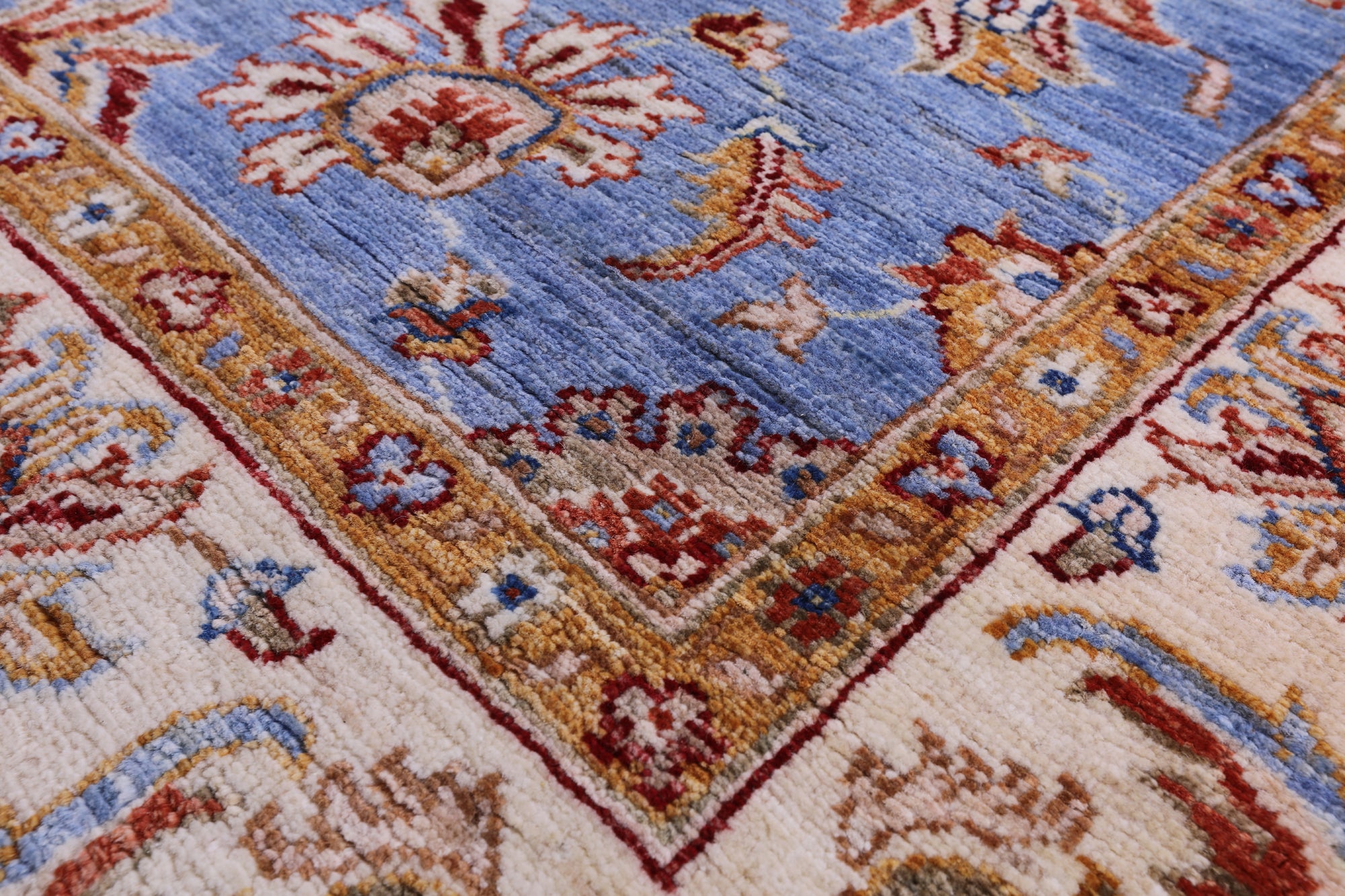 Blue Persian Tabriz Handmade Wool Rug - 4' 10" X 6' 8" - Golden Nile
