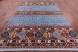 Blue Tribal Persian Gabbeh Hand Knotted Wool Rug - 8' 2" X 11' 8" - Golden Nile