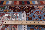 Blue Tribal Persian Gabbeh Hand Knotted Wool Rug - 8' 2" X 11' 8" - Golden Nile