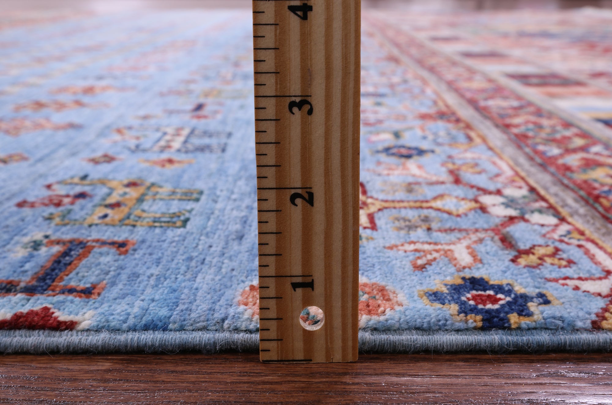 Blue Tribal Persian Gabbeh Hand Knotted Wool Rug - 8' 2" X 11' 8" - Golden Nile