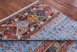 Blue Tribal Persian Gabbeh Hand Knotted Wool Rug - 8' 2" X 11' 8" - Golden Nile
