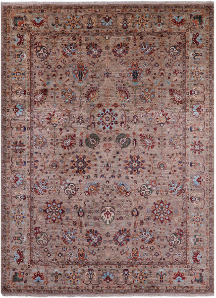 Peshawar Hand Knotted Wool Rug - 9' 1" X 11' 9" - Golden Nile