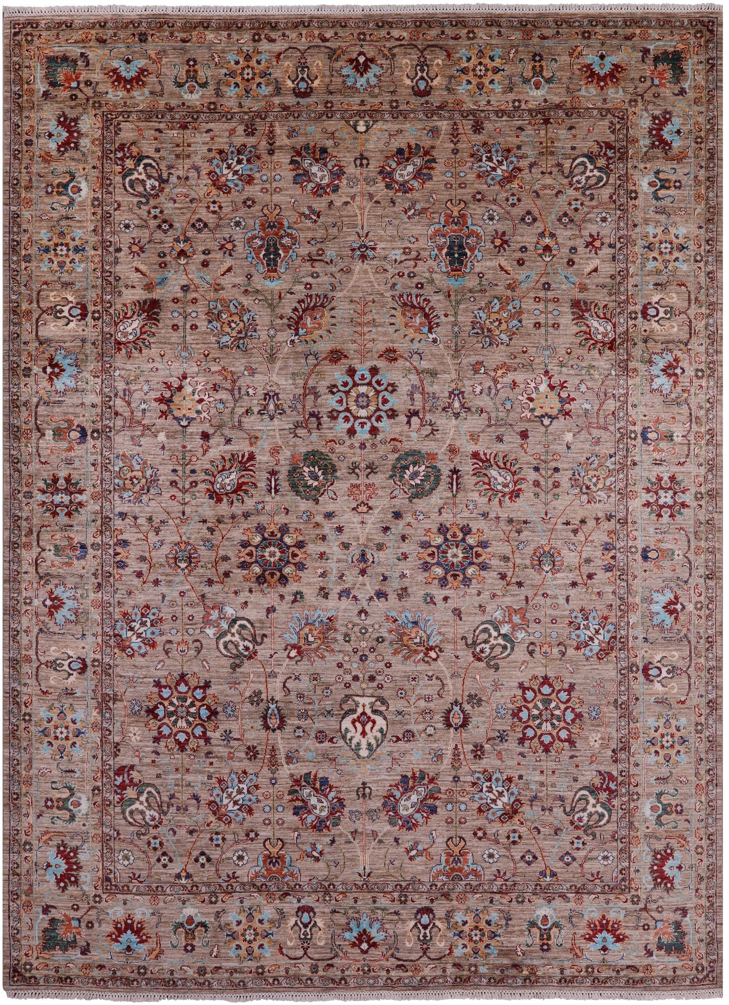Peshawar Hand Knotted Wool Rug - 9' 1" X 11' 9" - Golden Nile