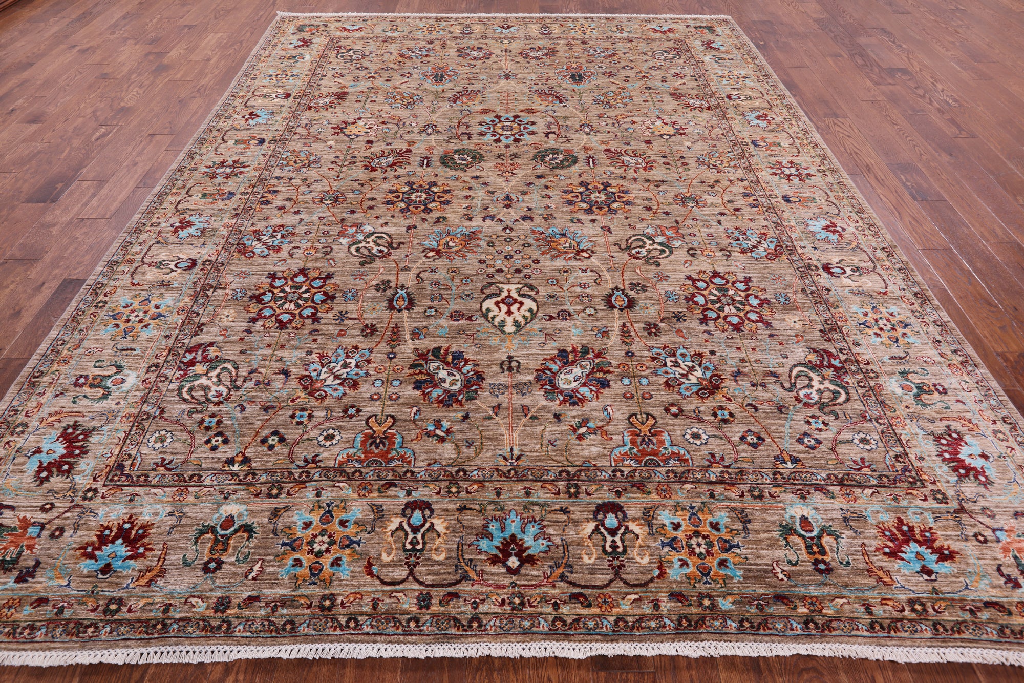 Peshawar Hand Knotted Wool Rug - 9' 1" X 11' 9" - Golden Nile