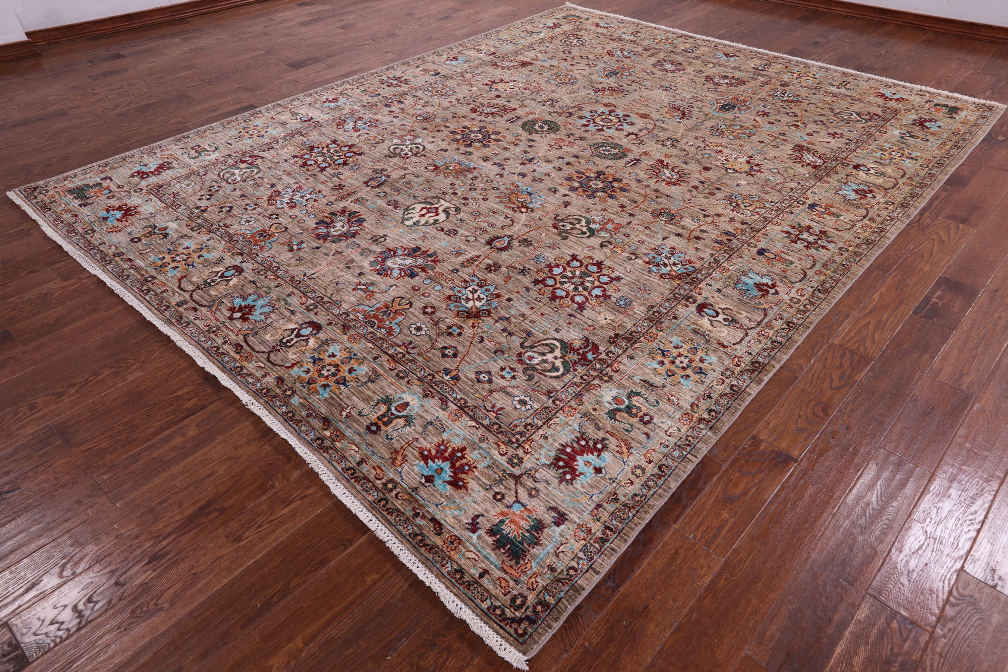 Peshawar Hand Knotted Wool Rug - 9' 1" X 11' 9" - Golden Nile