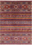 Khorjin Persian Gabbeh Hand Knotted Wool Rug - 5' 9" X 7' 10" - Golden Nile