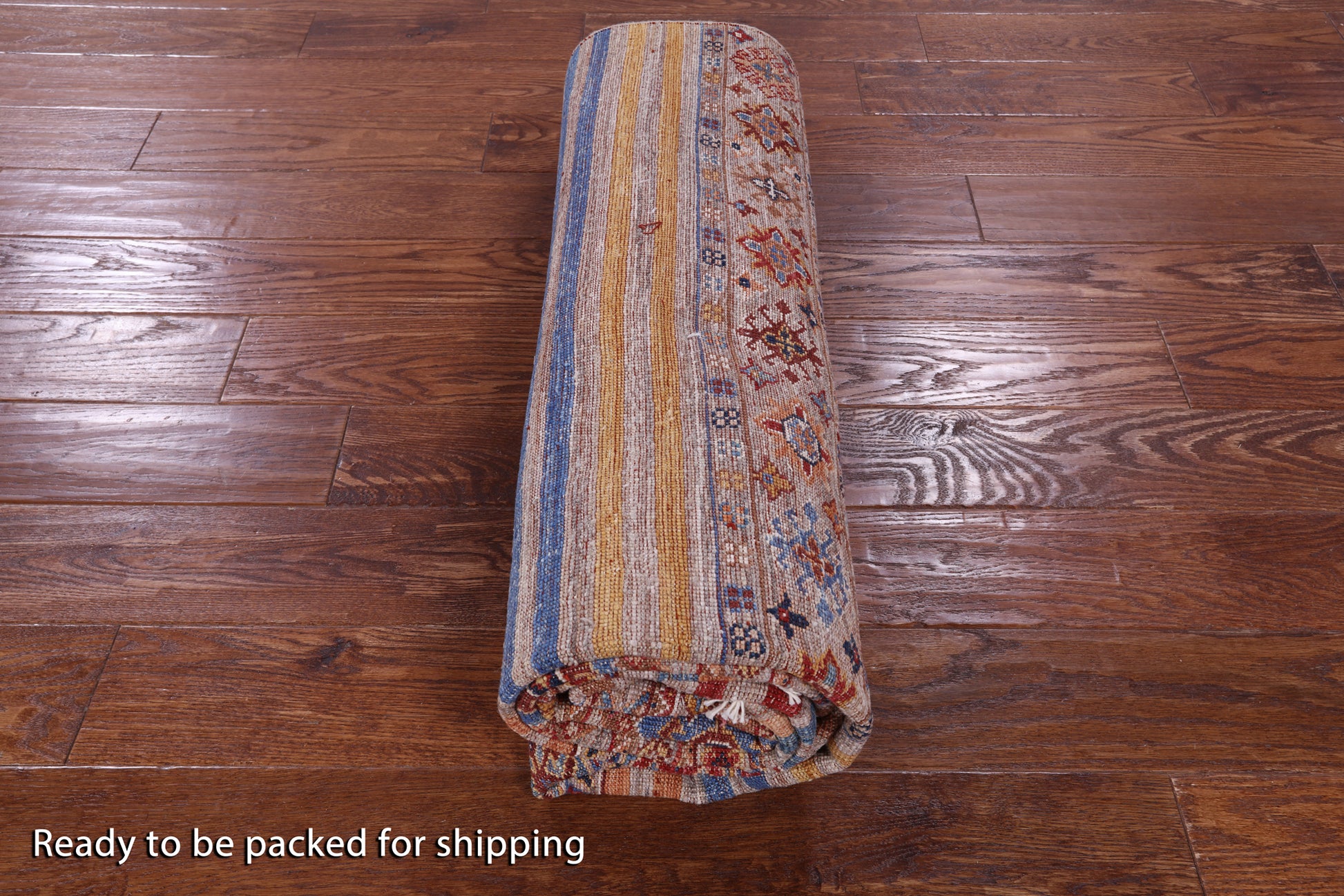 Khorjin Persian Gabbeh Hand Knotted Wool Rug - 5' 8" X 8' 5" - Golden Nile