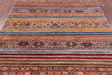 Khorjin Persian Gabbeh Hand Knotted Wool Rug - 5' 8" X 8' 5" - Golden Nile