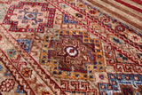 Khorjin Persian Gabbeh Hand Knotted Wool Rug - 5' 8" X 8' 5" - Golden Nile