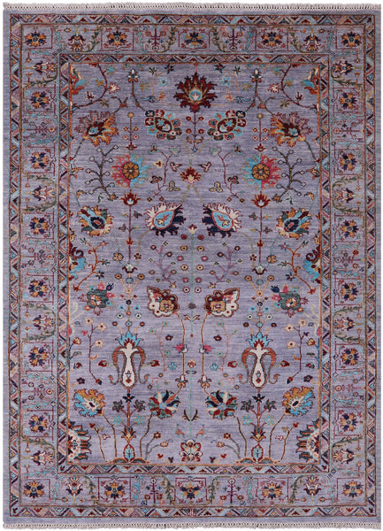 Peshawar Hand Knotted Wool Rug - 5' 8" X 7' 8" - Golden Nile