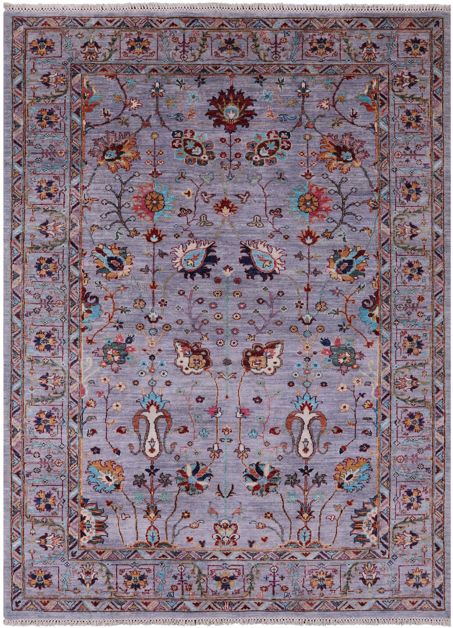 Peshawar Hand Knotted Wool Rug - 5' 8" X 7' 8" - Golden Nile