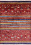Tribal Persian Gabbeh Handmade Wool Rug - 5' 7" X 7' 8" - Golden Nile