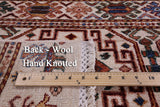 Ivory Tribal Persian Gabbeh Hand Knotted Wool Rug - 5' 6" X 7' 9" - Golden Nile