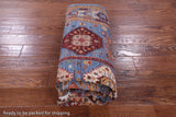 Blue Turkmen Ersari Hand Knotted Wool Rug - 5' 8" X 8' 6" - Golden Nile