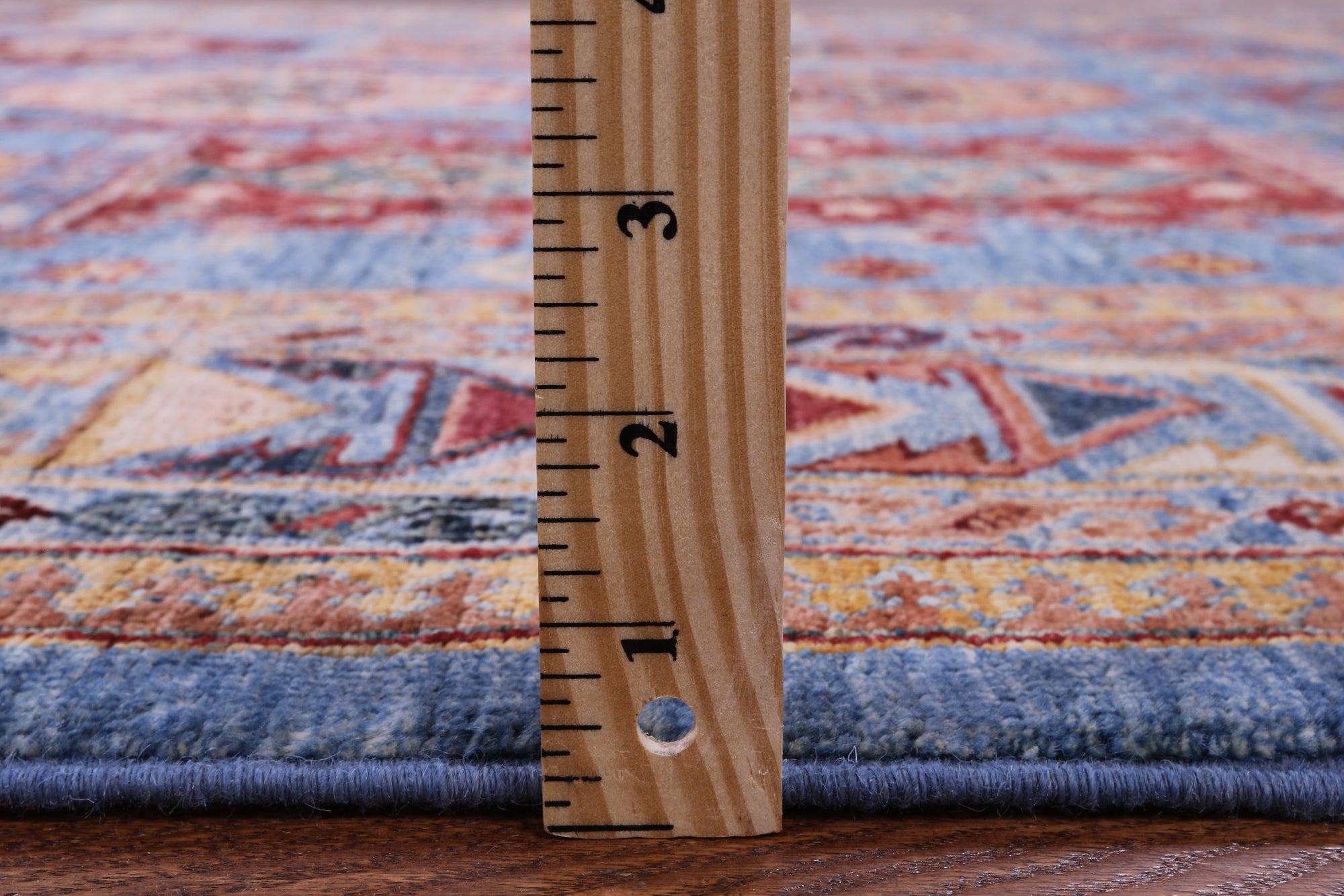 Blue Turkmen Ersari Hand Knotted Wool Rug - 5' 8" X 8' 6" - Golden Nile