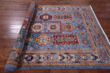 Blue Turkmen Ersari Hand Knotted Wool Rug - 5' 8" X 8' 6" - Golden Nile