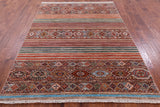 Khorjin Persian Gabbeh Handmade Wool Rug - 5' 10" X 7' 10" - Golden Nile