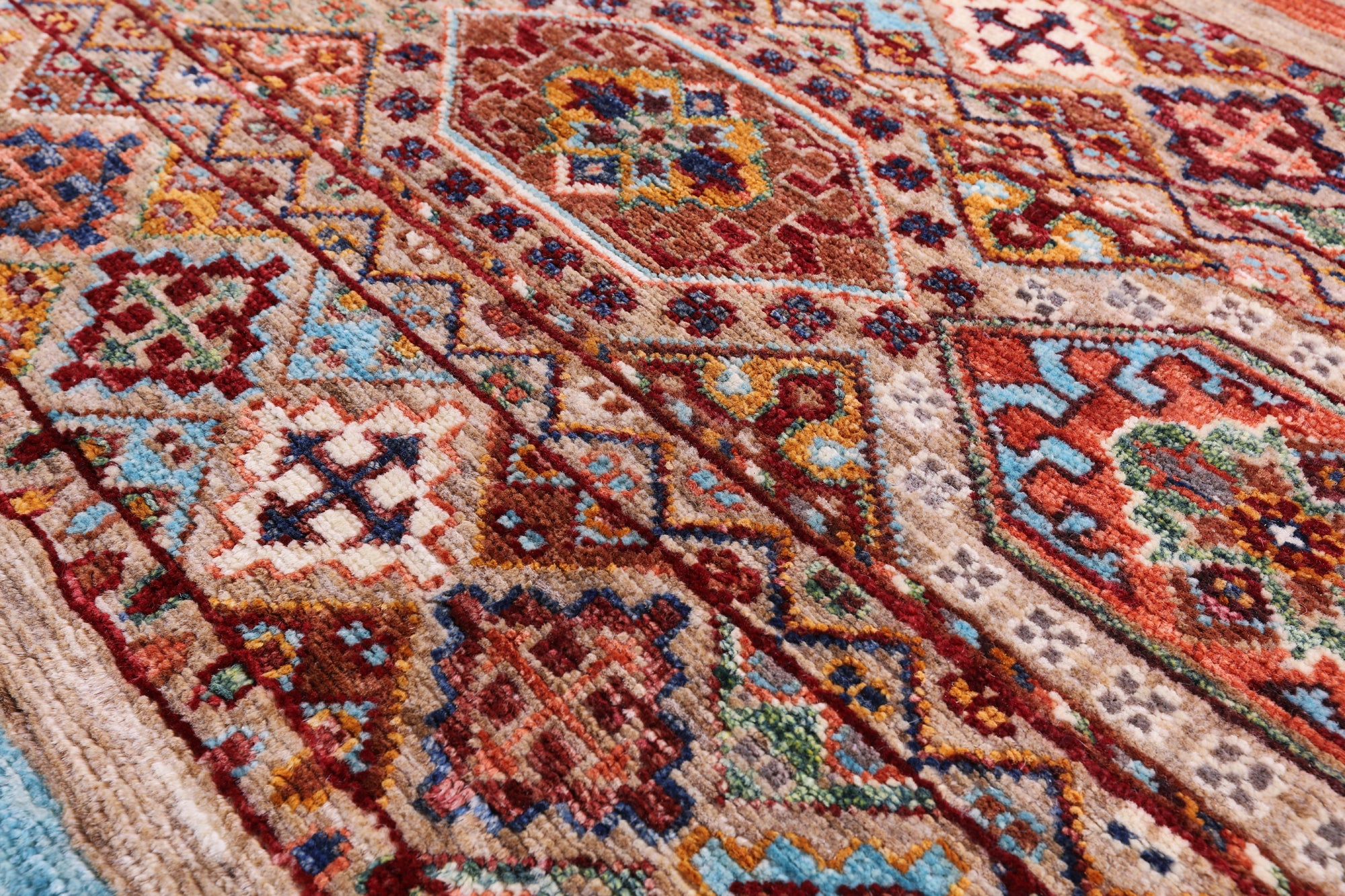 Khorjin Persian Gabbeh Handmade Wool Rug - 5' 10" X 7' 10" - Golden Nile