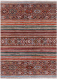 Khorjin Persian Gabbeh Handmade Wool Rug - 5' 10" X 7' 10" - Golden Nile