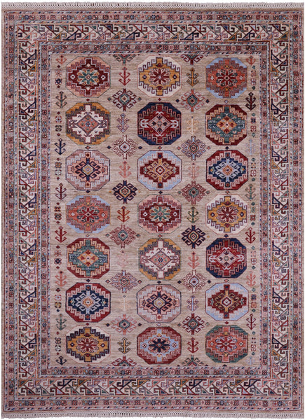 Turkmen Ersari Hand Knotted Wool Rug - 5' 8" X 7' 9" - Golden Nile