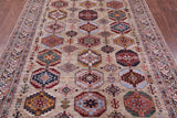 Turkmen Ersari Hand Knotted Wool Rug - 5' 8" X 7' 9" - Golden Nile