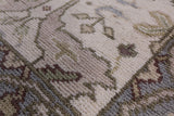 Ivory Turkish Oushak Hand Knotted Runner Rug - 2' 7" X 11' 10" - Golden Nile