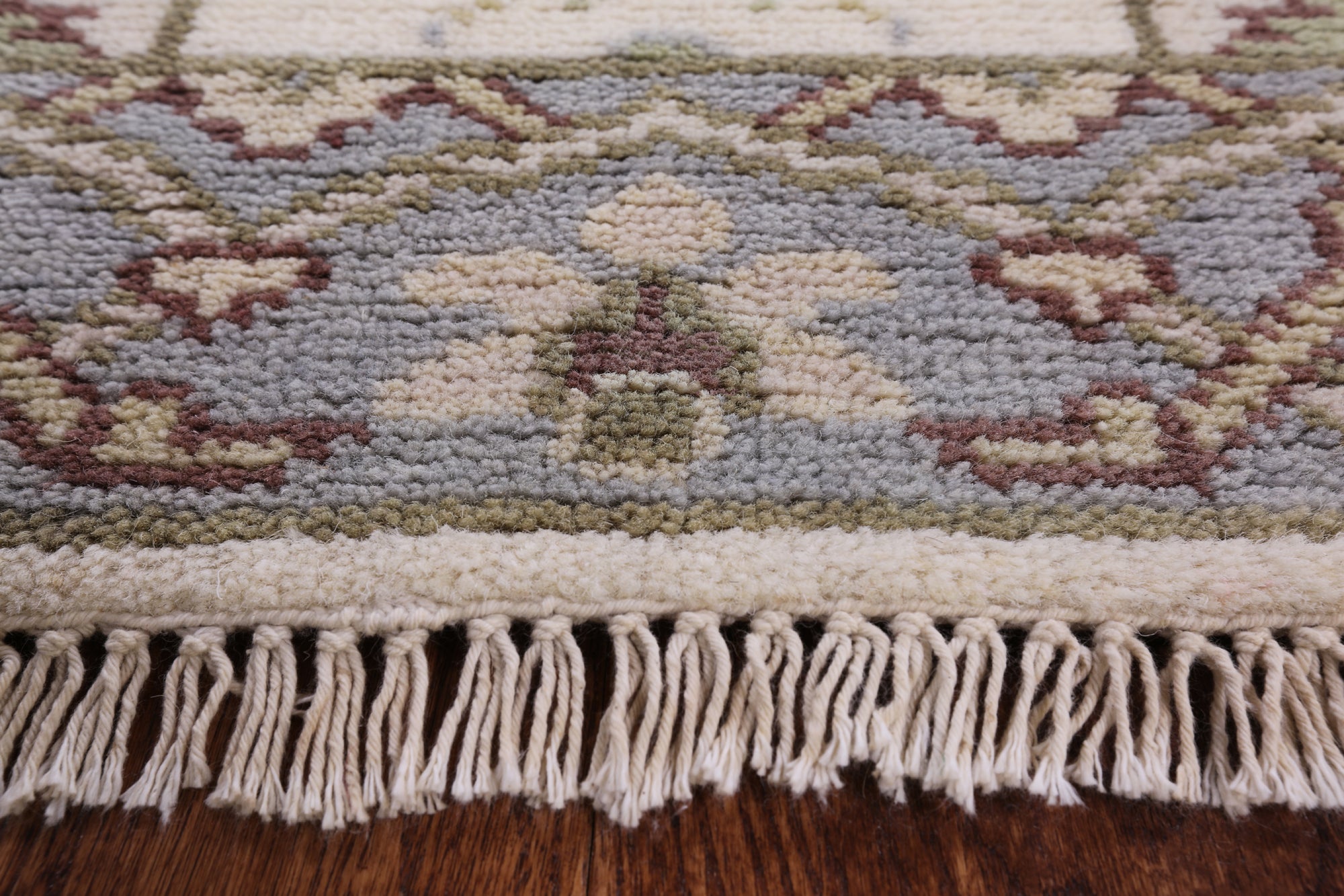 Ivory Turkish Oushak Hand Knotted Runner Rug - 2' 7" X 11' 10" - Golden Nile