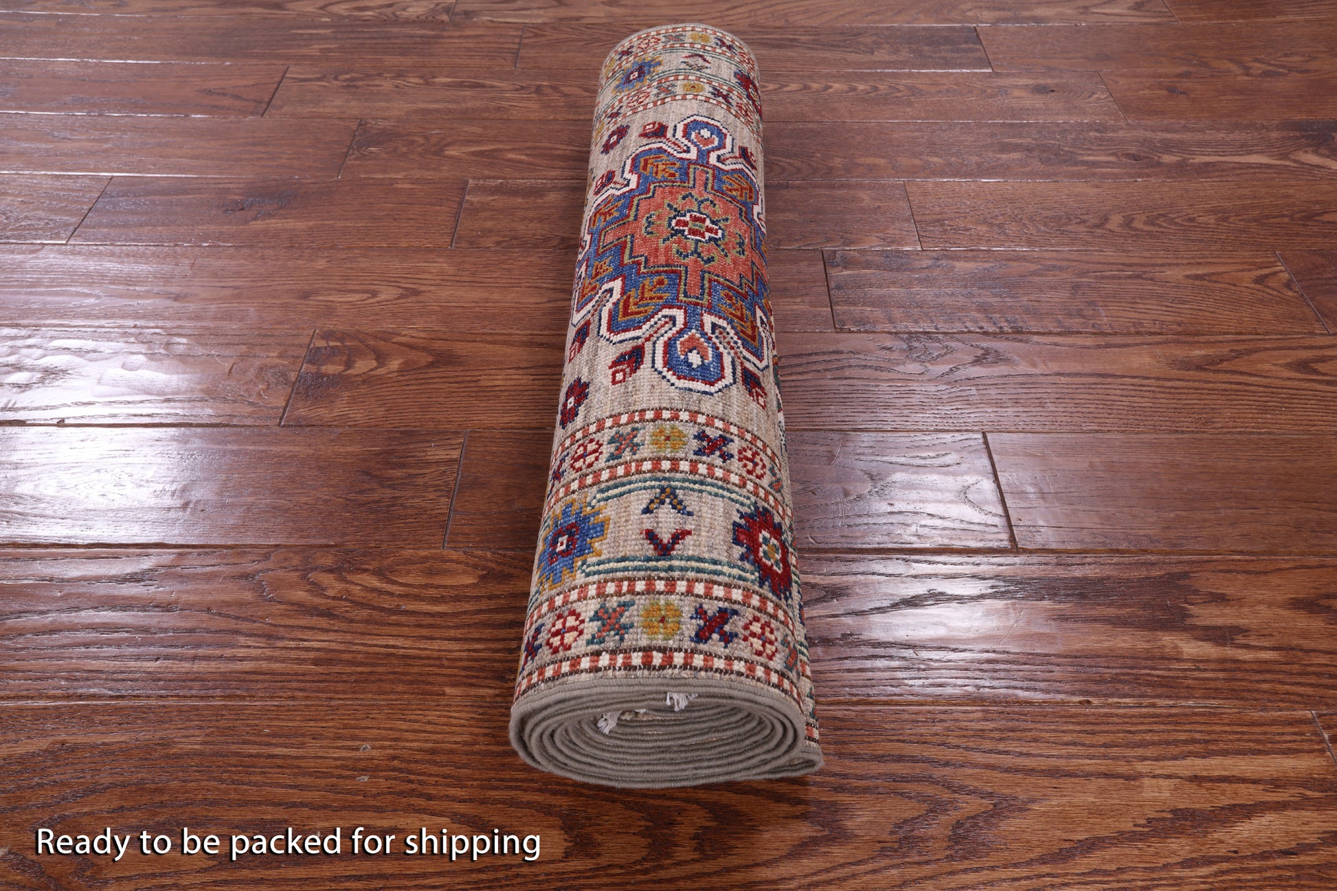 Super Kazak Handmade Wool Runner Rug - 2' 7" X 8' 11" - Golden Nile