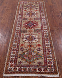 Super Kazak Hand Knotted Wool Runner Rug - 2' 10" X 7' 10" - Golden Nile