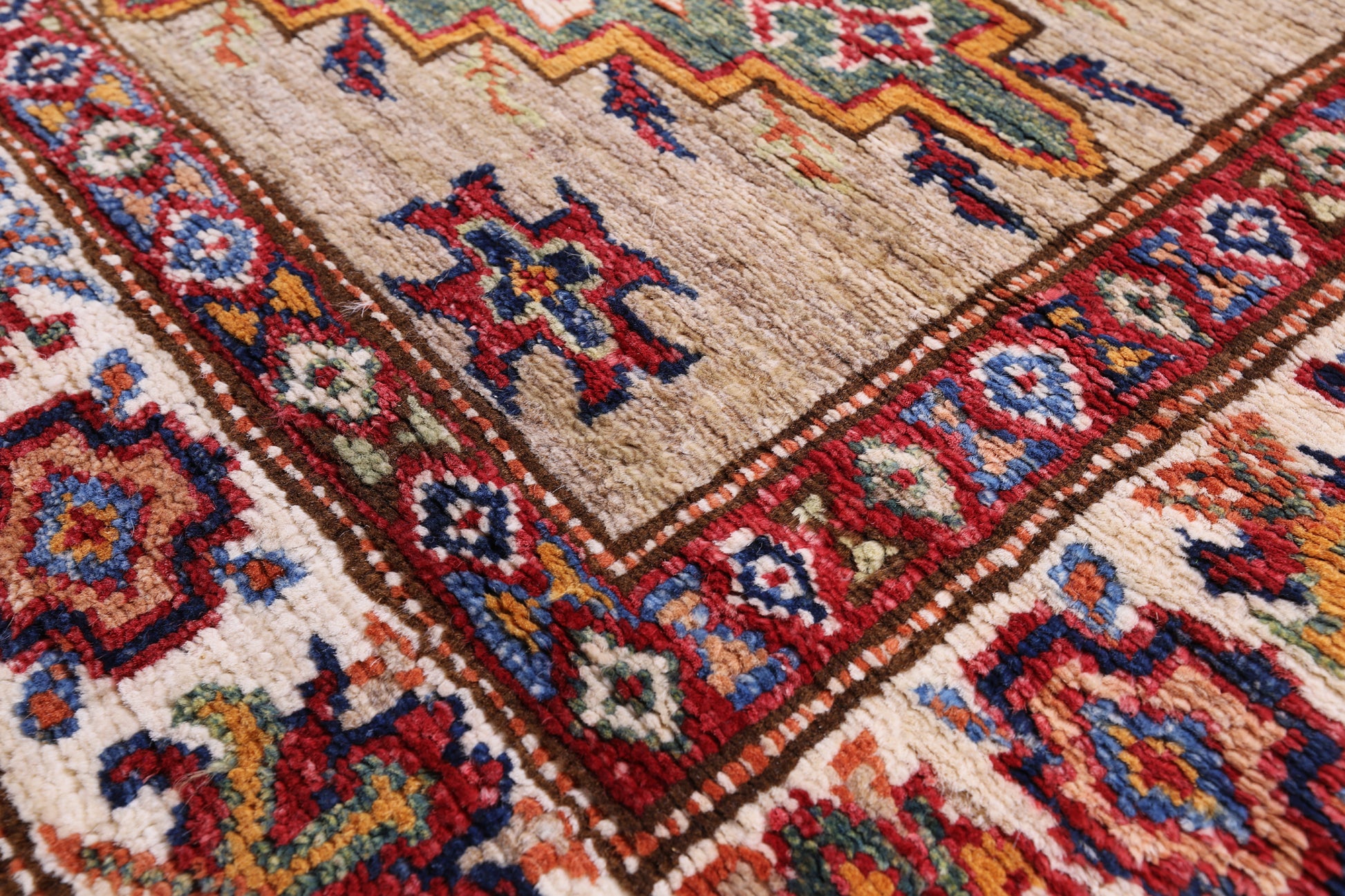 Super Kazak Hand Knotted Wool Runner Rug - 2' 10" X 7' 10" - Golden Nile