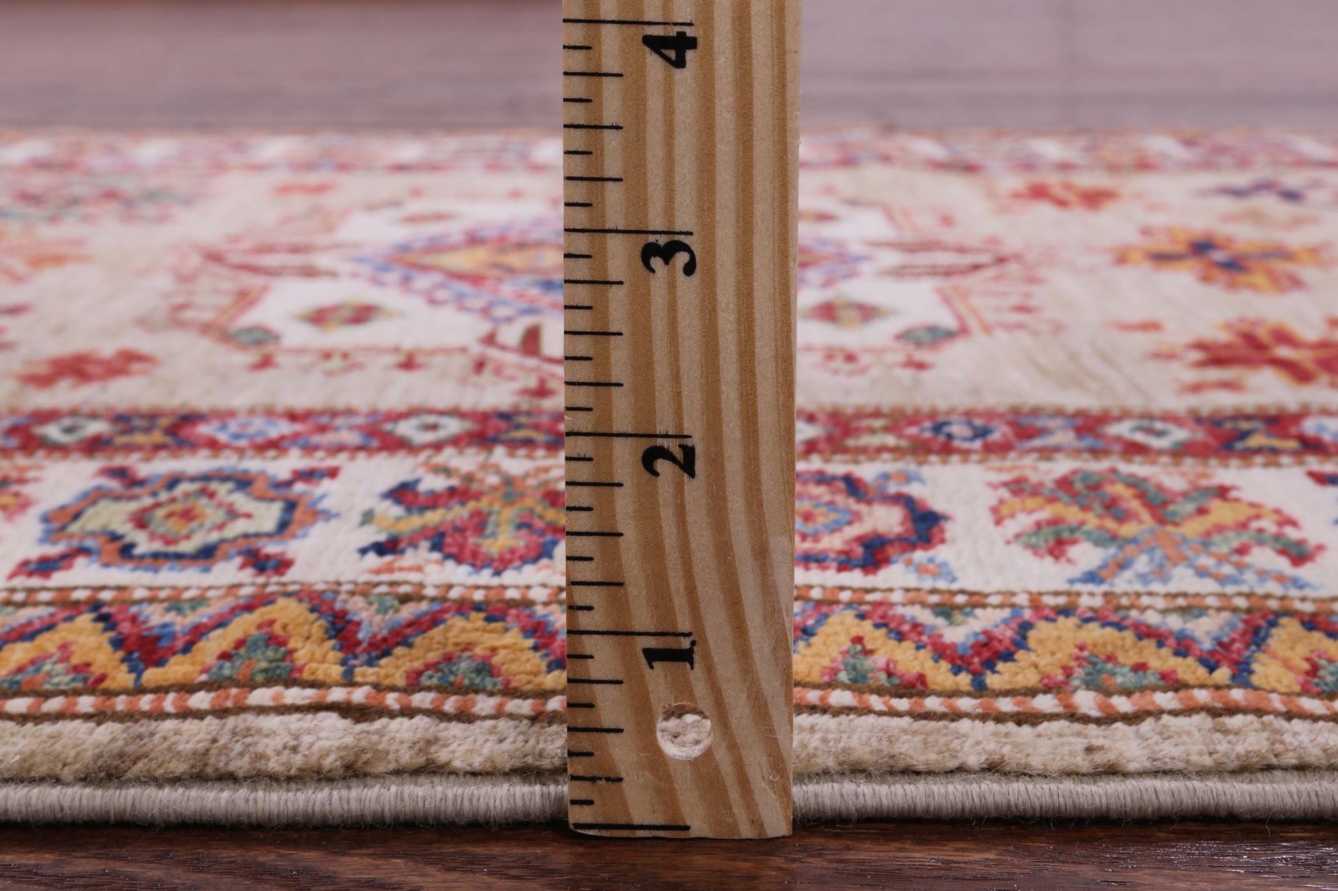 Super Kazak Hand Knotted Wool Runner Rug - 2' 10" X 7' 10" - Golden Nile