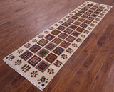 Ivory Garden Design Persian Hand Knotted Wool Runner Rug - 2' 9" X 10' 4" - Golden Nile