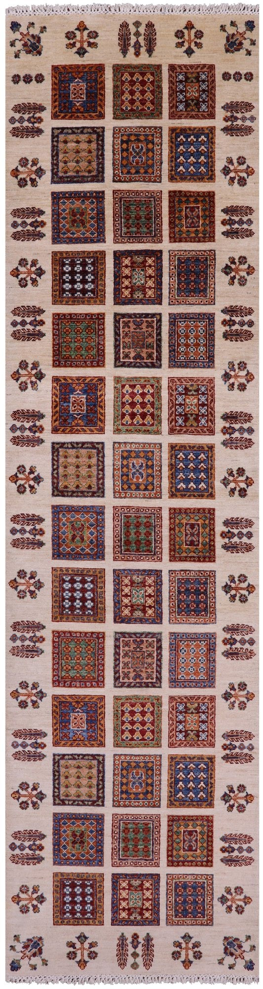 Ivory Garden Design Persian Hand Knotted Wool Runner Rug - 2' 9" X 10' 4" - Golden Nile