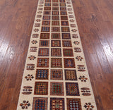 Ivory Garden Design Persian Hand Knotted Wool Runner Rug - 2' 10" X 10' 4" - Golden Nile