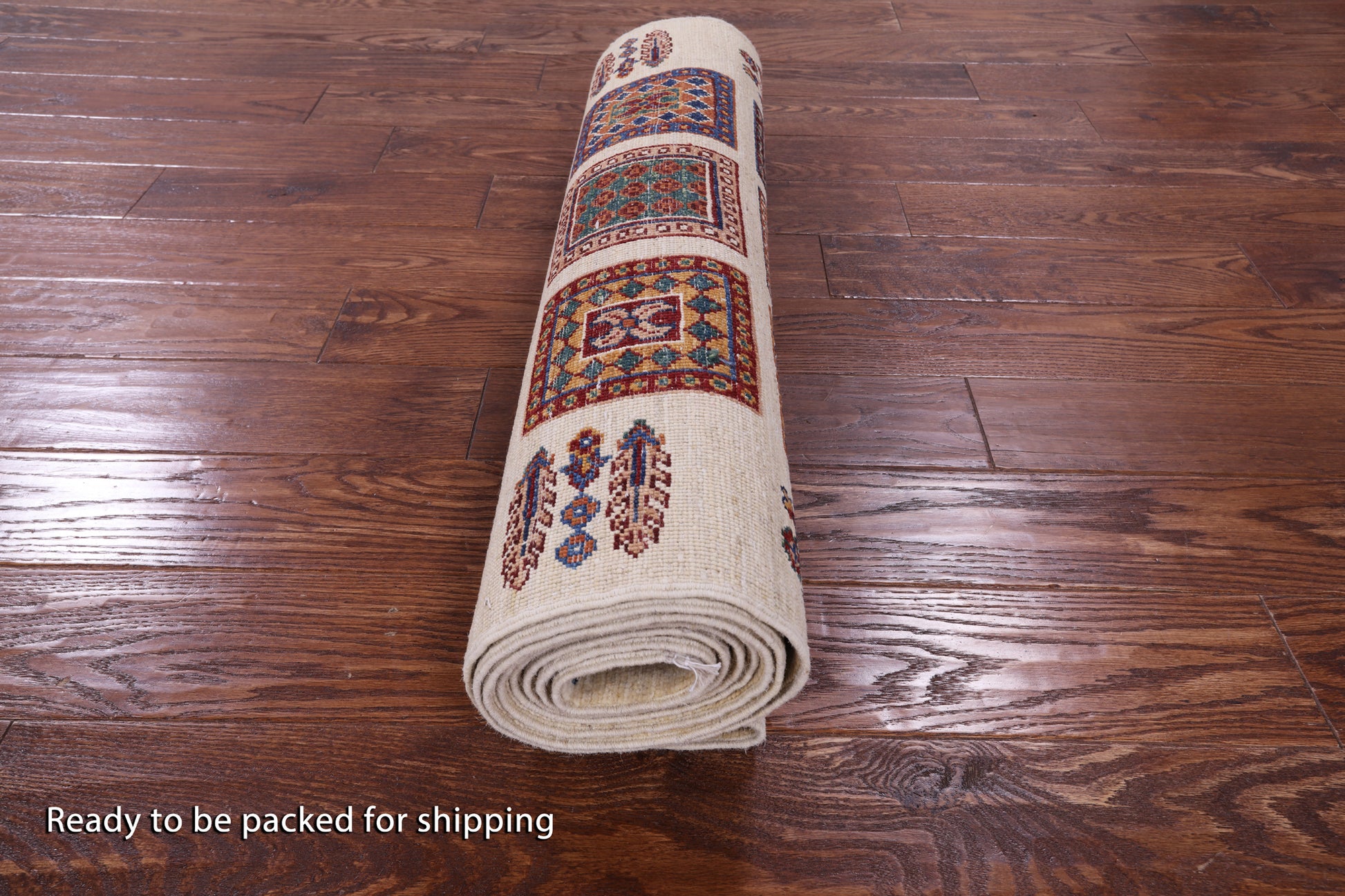 Ivory Garden Design Persian Hand Knotted Wool Runner Rug - 2' 10" X 10' 4" - Golden Nile