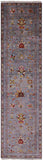 Grey Peshawar Handmade Wool Runner Rug - 2' 8" X 10' 3" - Golden Nile