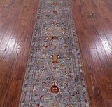 Grey Peshawar Handmade Wool Runner Rug - 2' 8" X 10' 3" - Golden Nile