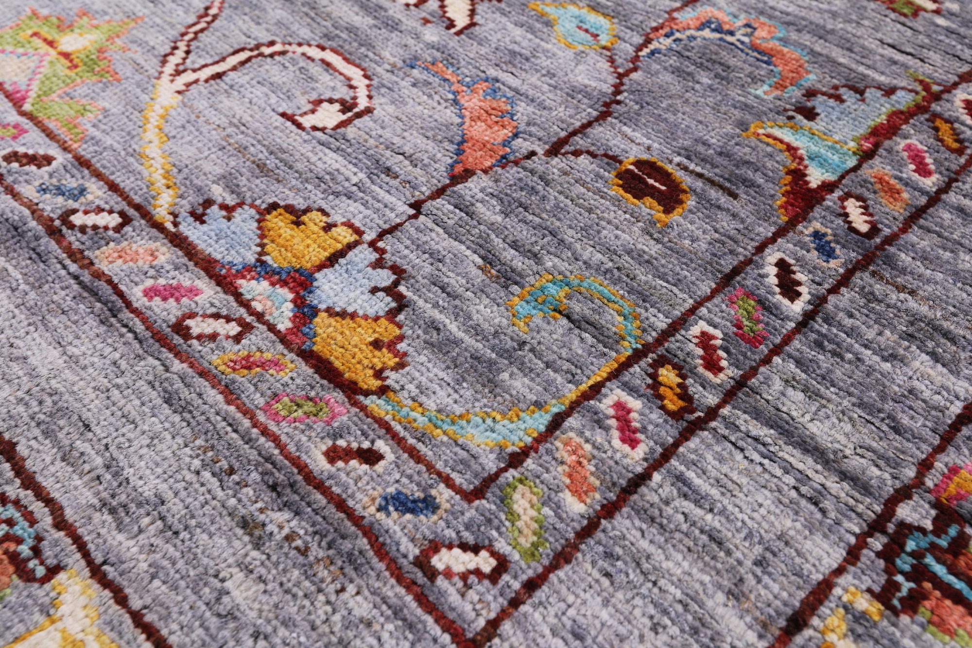 Grey Peshawar Handmade Wool Runner Rug - 2' 8" X 10' 3" - Golden Nile