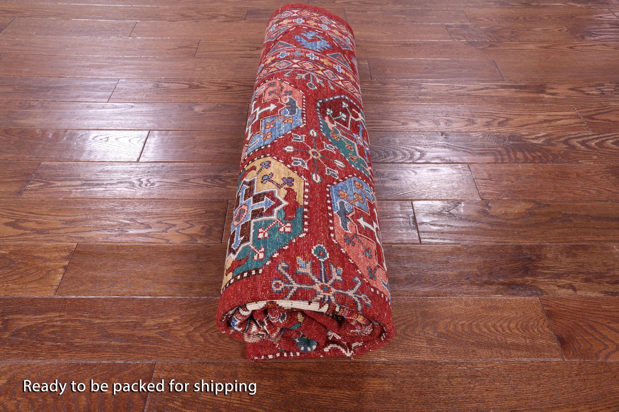 Red Turkmen Ersari Hand Knotted Wool Rug - 6' 6" X 9' 5" - Golden Nile