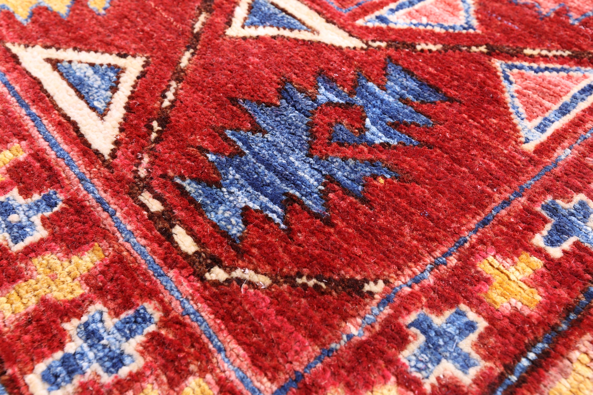Red Turkmen Ersari Hand Knotted Wool Rug - 6' 6" X 9' 5" - Golden Nile