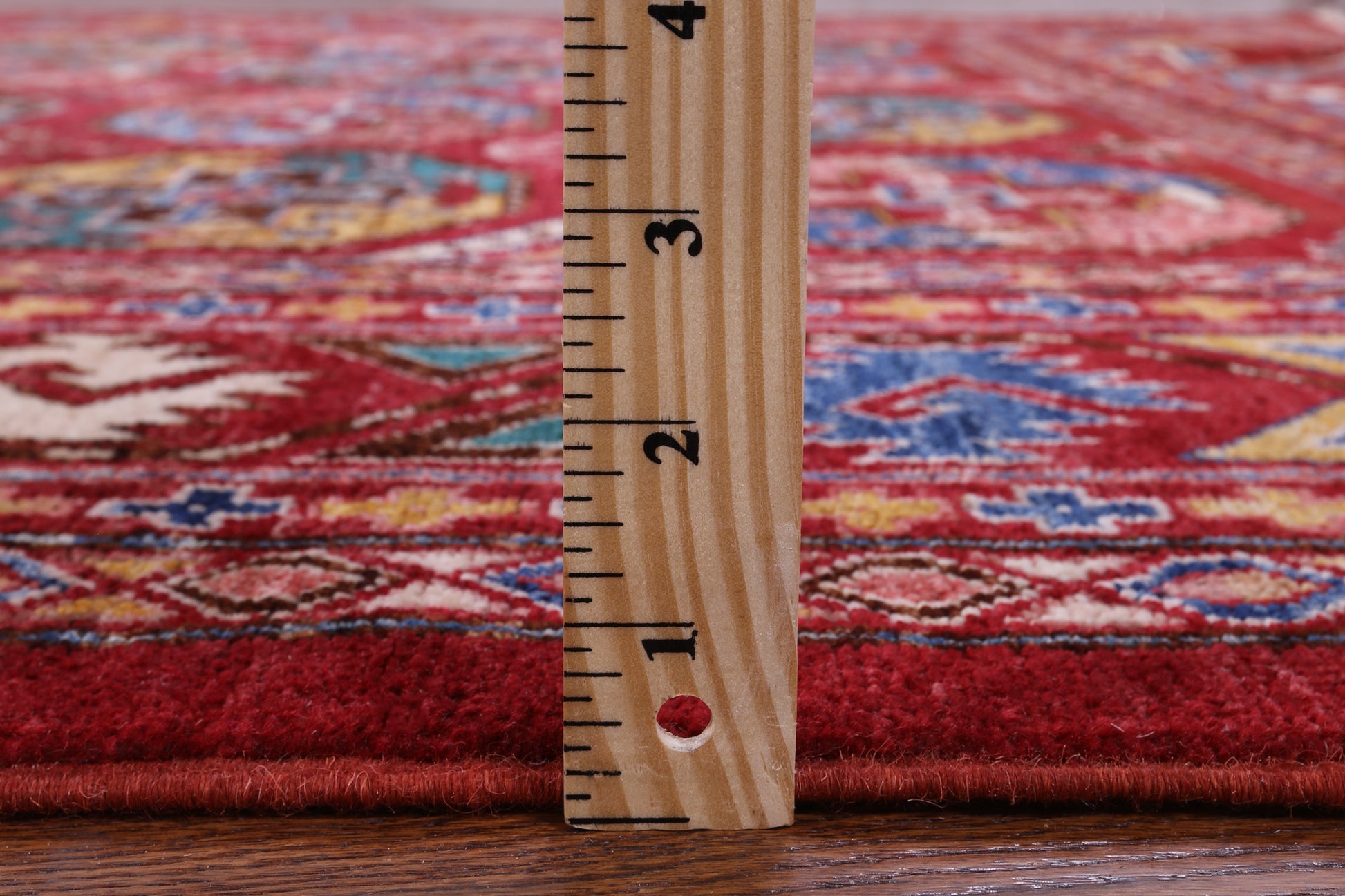 Red Turkmen Ersari Hand Knotted Wool Rug - 6' 6" X 9' 5" - Golden Nile